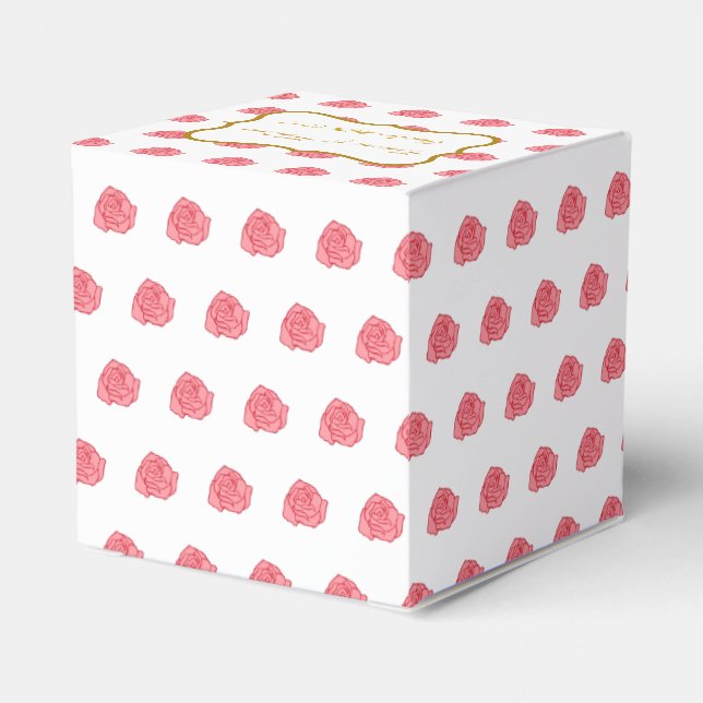 Gastgeschenk Hochzeit der Rose Geschenkschachtel (Rückseite)