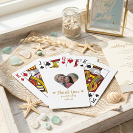 Gastgeschenk Hochzeit des Goldenen Herz-Foto Spielkarten