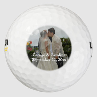 Gastgeschenk Hochzeit des personalisierten Fotos Golfball