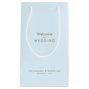 Gastgeschenk Hochzeit Eisblauer Name und Datum Kleine Geschenktüte