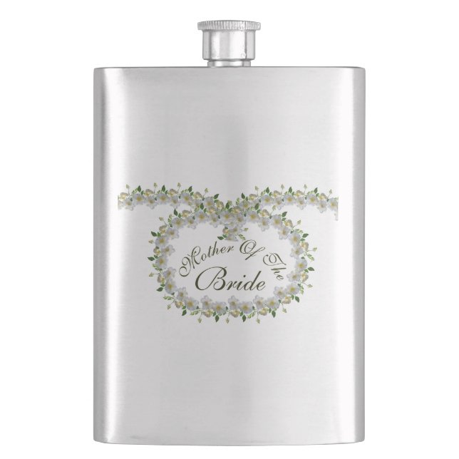 Gastgeschenk Hochzeit Elegante Rose Mutter der Bra Flachmann (Vorderseite)