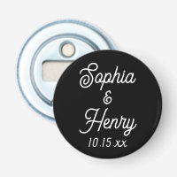 Gastgeschenk Hochzeit Elegantes Skript Schwarz-wei