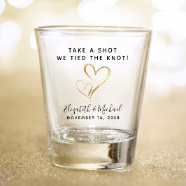 Gastgeschenk Hochzeit erschießt, die wir den Knote Schnapsglas
