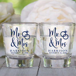 Gastgeschenk Hochzeit Frau Navy Schnapsglas