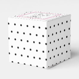 Gastgeschenk Hochzeit für den weißen Polka-Dot Geschenkschachtel