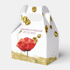 Gastgeschenk Hochzeit für Elegante Rote Blume Geschenkschachtel