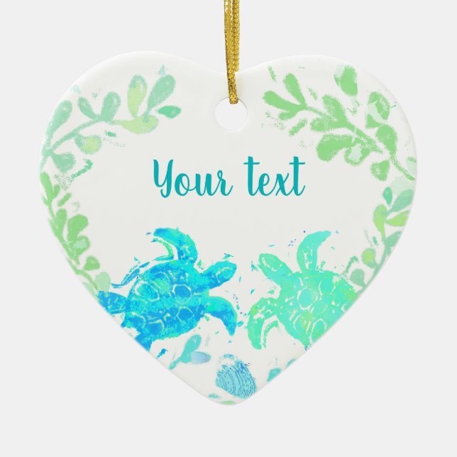 Gastgeschenk Hochzeit für Ferien oder Ferien Keramik Ornament (Vorne)