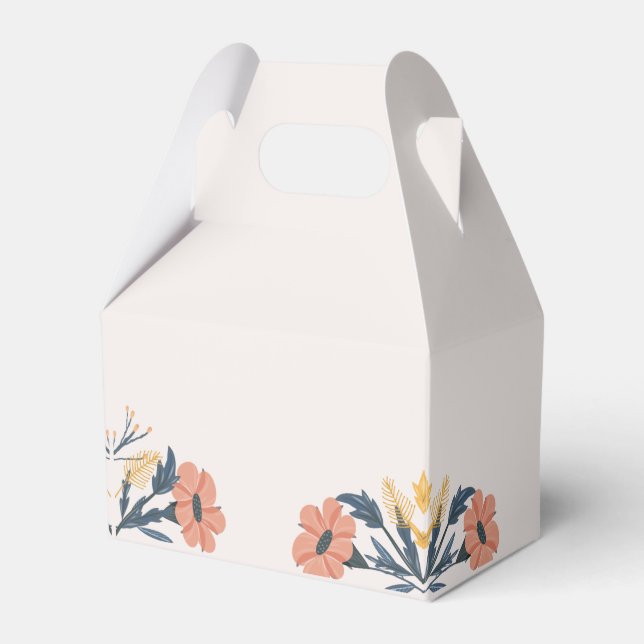 Gastgeschenk Hochzeit für fröhliche Blume Geschenkschachtel (Vorderseite)