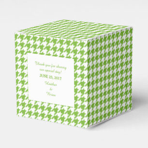 Gastgeschenk Hochzeit für grünes Hahnentrittmuster Geschenkschachtel