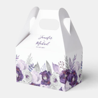 Gastgeschenk Hochzeit für lila und Silberfarben Geschenkschachtel