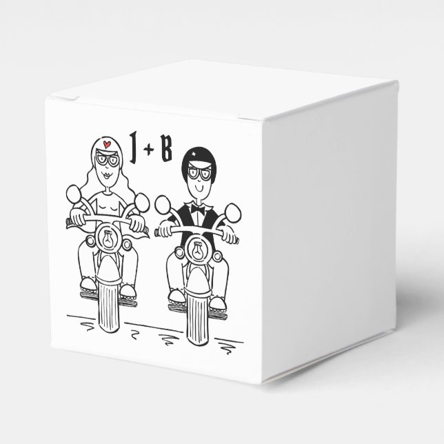 Gastgeschenk Hochzeit für personalisierte Fahrräde Geschenkschachtel (Vorderseite)