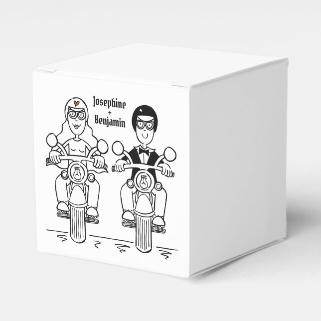 Gastgeschenk Hochzeit für personalisierte Fahrräde Geschenkschachtel (Vorderseite)