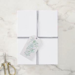 Gastgeschenk Hochzeit für Vogelkäfige Geschenkanhänger