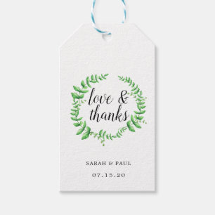 Gastgeschenk Hochzeit für Wasserfarben Geschenkanhänger