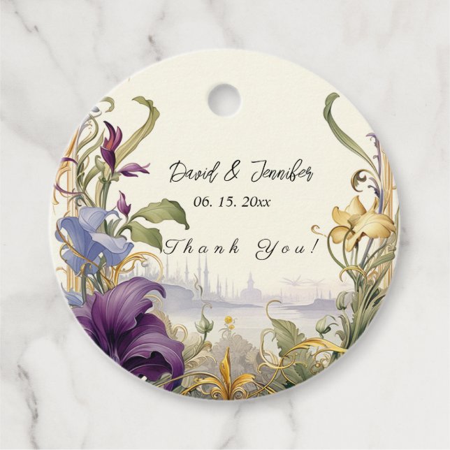 Gastgeschenk Hochzeit Geschenkanhänger (Vorderseite)