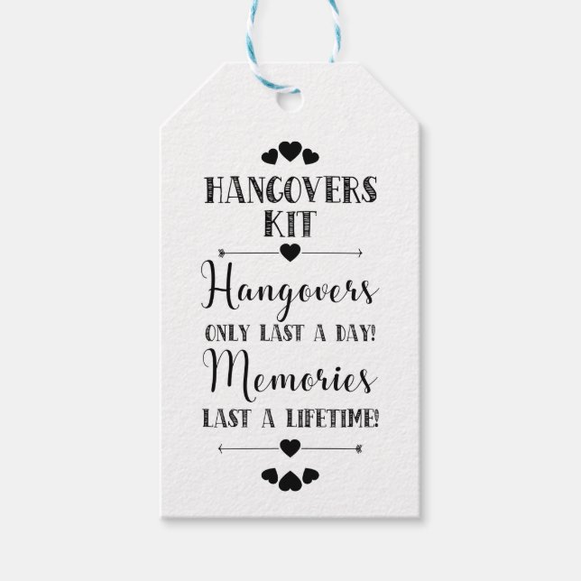 Gastgeschenk Hochzeit Geschenkanhänger (Vorderseite)