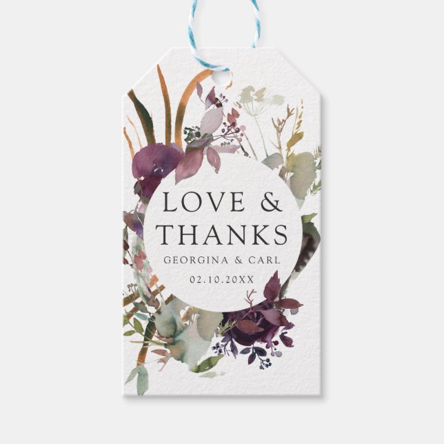 Gastgeschenk Hochzeit-Geschenktafeln für Butterum  Geschenkanhänger (Vorderseite)