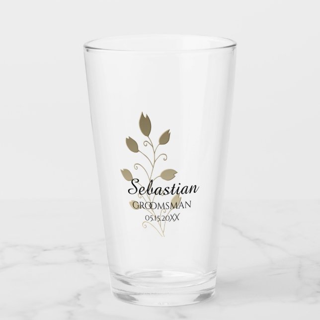 Gastgeschenk Hochzeit Glas (Vorderseite)