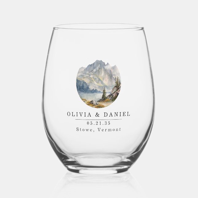 Gastgeschenk Hochzeit Glass Weinglas Ohne Stiel (Vorderseite)