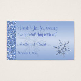 Gastgeschenk Hochzeit "Glittery Blue Snowflakes"