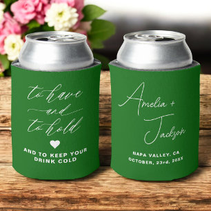 Gastgeschenk Hochzeit grün zu haben und zu halten Dosenkühler