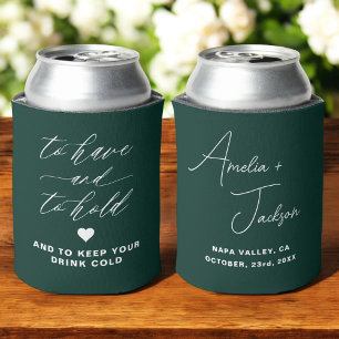 Gastgeschenk Hochzeit grün zu haben und zu halten Dosenkühler