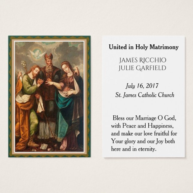 Gastgeschenk Hochzeit Heilige Kartenbrücke Groom M (Vorne & Hinten)