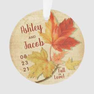 Gastgeschenk Hochzeit Herbstfall-Ahorn-Blätter Ret Ornament