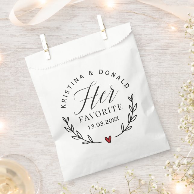 Gastgeschenk Hochzeit Ihre Lieblings-Lieblings-Tas Geschenktütchen (Ausgeschnitten)