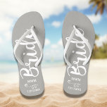 Gastgeschenk Hochzeit Individuelle Name Monogramm  Flip Flops<br><div class="desc">Überraschen Sie die Braut mit diesen lustigen Flip Flops - personalisieren Sie mit ihrem Namen oder Monogramm und Hochzeitsdatum. Die Hintergrundfarbe kann leicht an die Hochzeitsfarben angepasst werden. Eine perfekte Vorbereitung auf Hochzeit oder Gastgeschenk Hochzeit/Geschenk - etwas, das sie während der Hochzeit oder auf der Tanzfläche tragen kann. Modern und...</div>