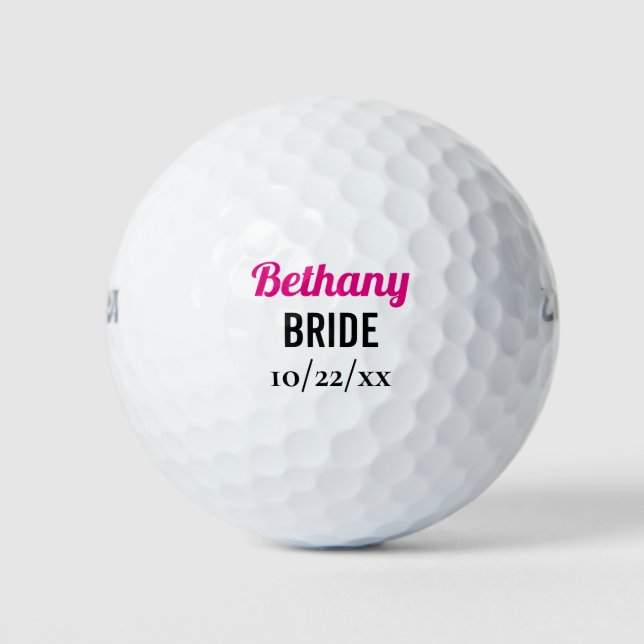 Gastgeschenk Hochzeit Junggeselinnen-Abschied Golfball (Vorderseite)