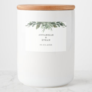 Gastgeschenk Hochzeit-Kerze aus Blattblätterblätte Lebensmitteletikett