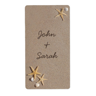 Gastgeschenk Hochzeit Labels für Beach Theme