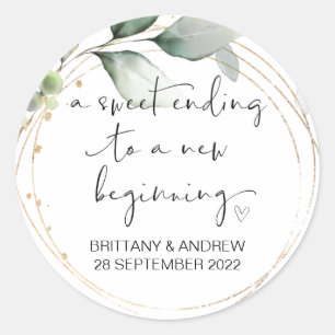 Gastgeschenk Hochzeit Leckerei Beutel Jam Jar Swee Runder Aufkleber