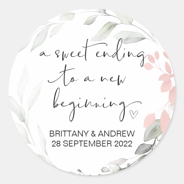 Gastgeschenk Hochzeit Leckerei Beutel Jam Jar Swee Runder Aufkleber (Vorderseite)