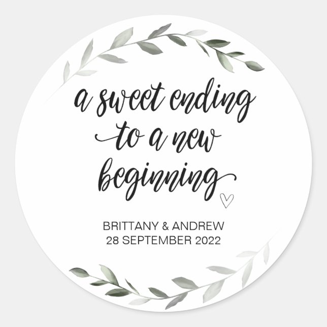 Gastgeschenk Hochzeit Leckerei Beutel Jam Jar Swee Runder Aufkleber (Vorderseite)