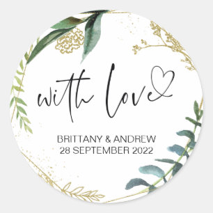 Gastgeschenk Hochzeit Leckerei Beutel Jam mit Lieb Runder Aufkleber