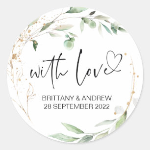 Gastgeschenk Hochzeit Leckerei Beutel Jam mit Lieb Runder Aufkleber