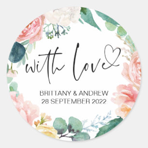 Gastgeschenk Hochzeit Leckerei Beutel Marmelade mi Runder Aufkleber