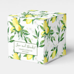 Gastgeschenk Hochzeit Lemon Greenery Blossom Geschenkschachtel