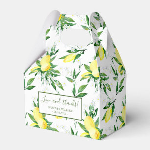 Gastgeschenk Hochzeit Lemon Greenery Blossom Geschenkschachtel
