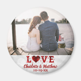 Gastgeschenk Hochzeit Liebe Moderne Typografie Vie Magnet