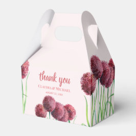 Gastgeschenk Hochzeit Lila Rosa Allium Floral Wass Geschenkschachtel