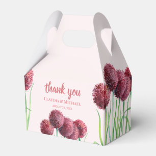 Gastgeschenk Hochzeit Lila Rosa Allium Floral Wass Geschenkschachtel