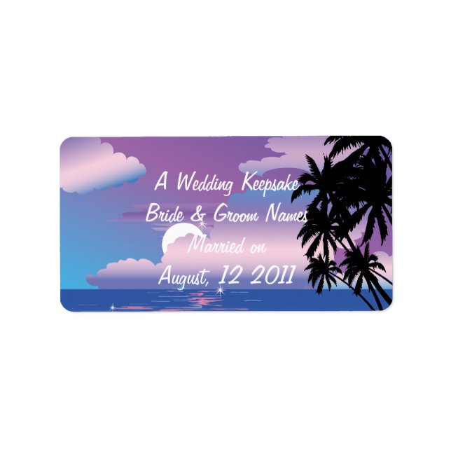 Gastgeschenk Hochzeit Lip Balm Adressaufkleber (Vorne)