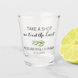 Gastgeschenk Hochzeit machen einen Schuss, wir ban Schnapsglas