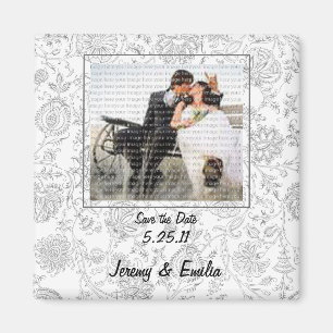 Gastgeschenk Hochzeit-Magnete für graue Blume Magnet