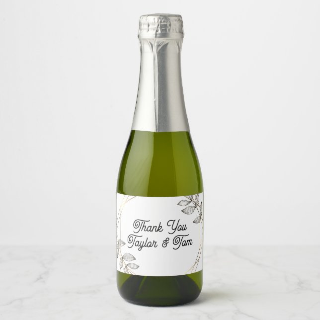 Gastgeschenk Hochzeit-Mini-Flaschen-Etiketten (Vorderseite)
