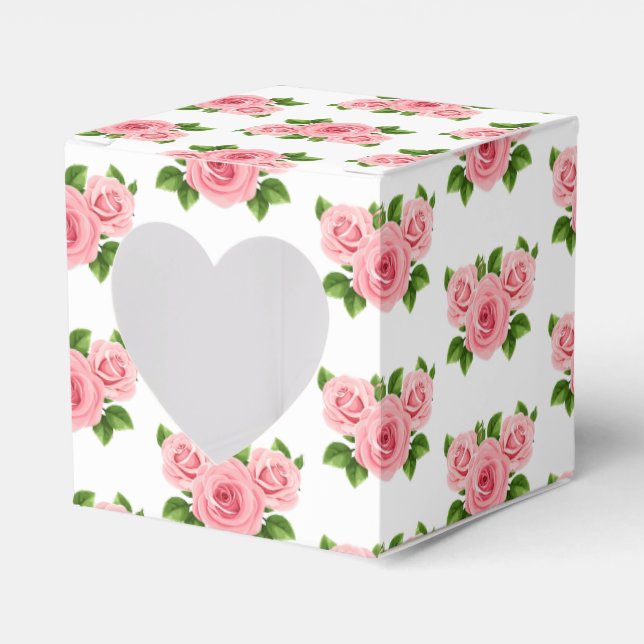 Gastgeschenk Hochzeit mit Herzfenster Geschenkschachtel (Vorderseite)