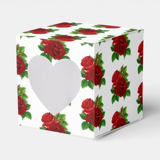 Gastgeschenk Hochzeit mit Herzfenster Geschenkschachtel (Vorderseite)